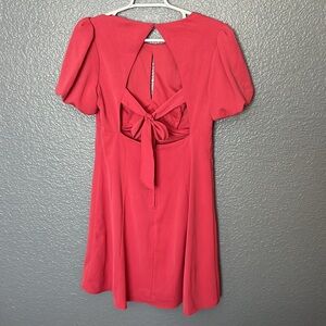 City studio puffy sleeve open back size 7 dress